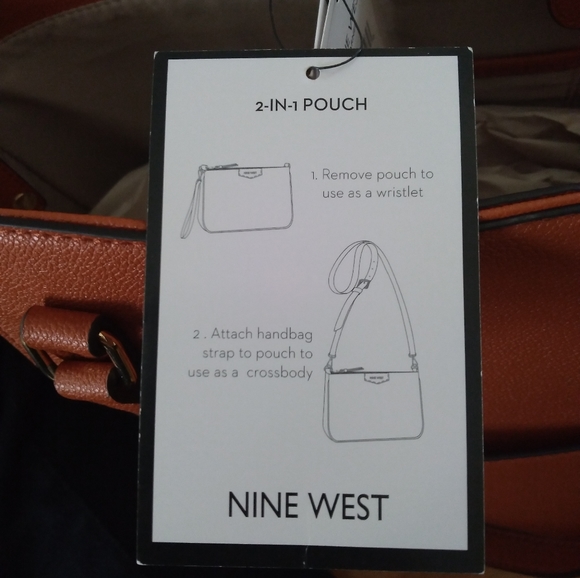 New Nine West Garner 2-in-1 Tote and Pouch Ginger Multi - Picture 7 of 8